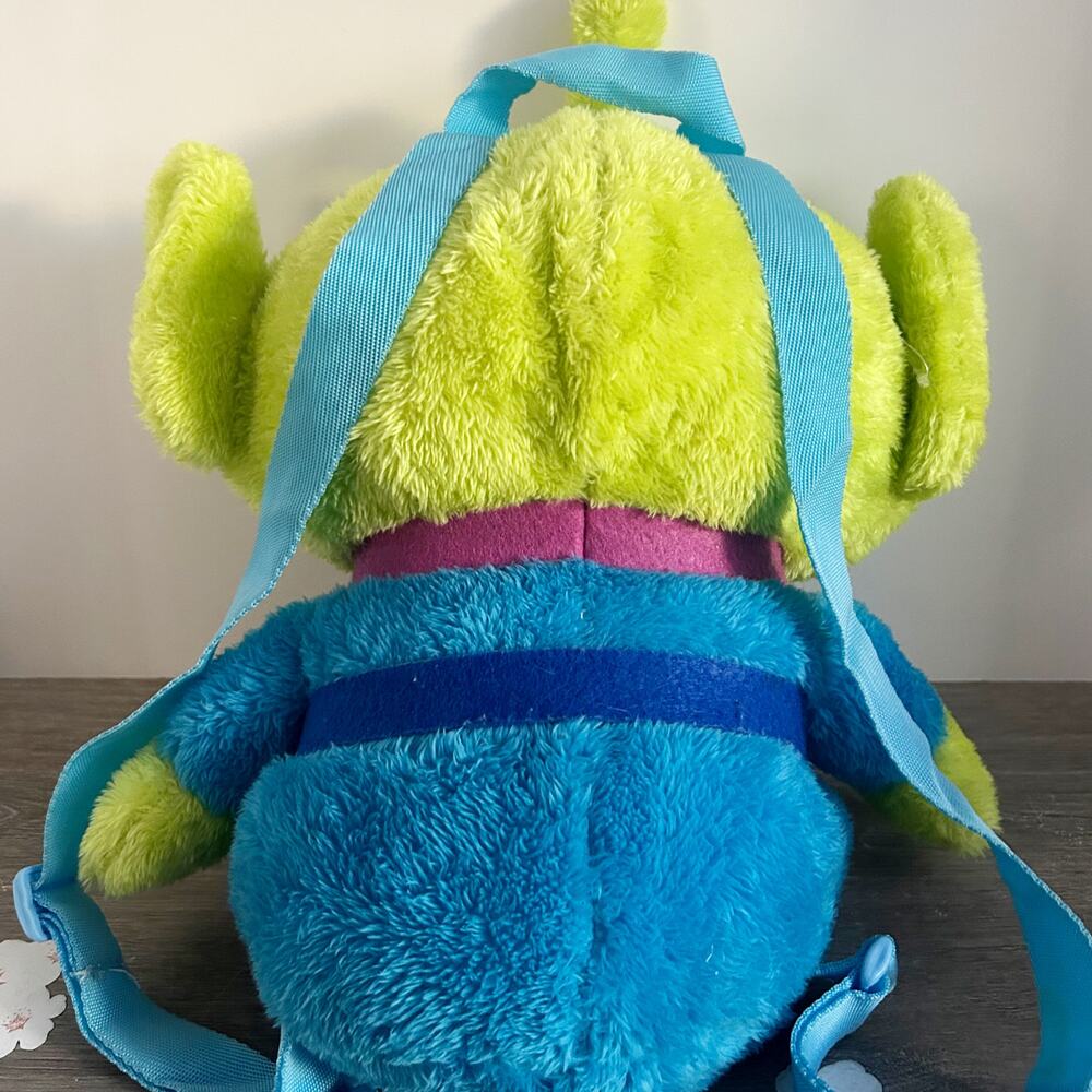 Disney PIXAR Toy Story Little Green Alien Plush Character Backpack HTF Rare - Picture 5 of 7